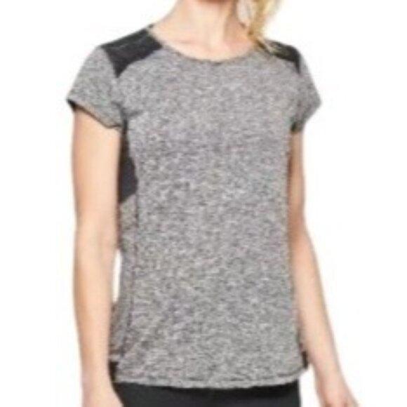 Champion C9 Womans Large Open Back Cut Out Gray Black Mesh Accent Athletic Top - Picture 1 of 13